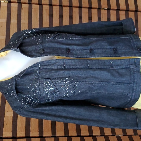 Chico's Studded jean jacket - Picture 5 of 13